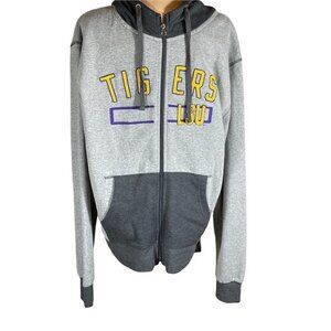 NWT Camp David Gray LSU Tigers Full Zip Hoodie L